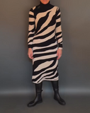 Zebra Print Sweater Dress