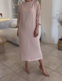 Light pink silk dress