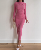 Solid Color Slim Sexy Stretchy Dress