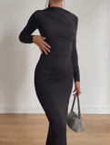 Solid Color Slim Sexy Stretchy Dress