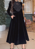 Black Velvet Elegant Dress