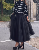 Black Veil Half Body Skirt