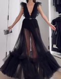 Black Gauze Long Dress