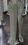 Silver Sparkling Gown Dress