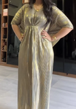 Gold Silk Shiny Dress