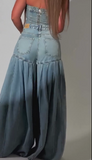 Denim Two-piece Set