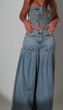 Denim Two-piece Set