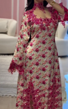 Colorful Printed Lace Sparkling Dress