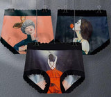 Breathable Patterned Cotton Silk Gynecological Panties