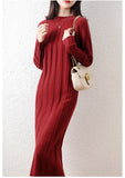 Knitted Base Sweater Midi Dress