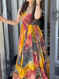 Tie Dye Sleeveless Sling Dress