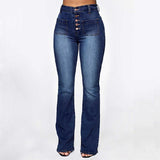 Button Fly Booty Shaping High Waisted Jeans