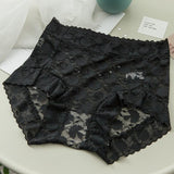 Lace Seamless Ice Silk Hollow Gynecological Panties