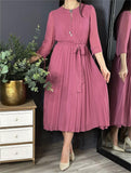 Pink Pleated Dress