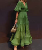 Green Layered Dress