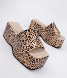 Thick-soled Leopard-print Slippers