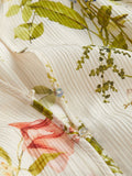 Floral Print Button Up Slit Hem Dress