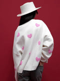 Love Embroidered Crewneck Sweater