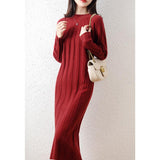 Knitted Base Sweater Midi Dress