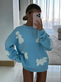 Love Embroidered Crewneck Sweater