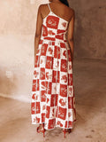 Patchwork Printed One Shoulder Dress