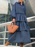 Lantern Sleeve Tired Dress