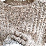 Gradient Sequin Dolman-Sleeve Sweater