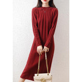 Knitted Base Sweater Midi Dress