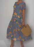 Multi-color Printed Light Summer Dress