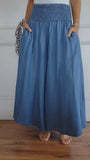 Cotton Loose-fitting Wide-leg Pants