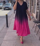 Black And Pink Gradient Dress