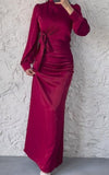 Pure Red Elegant Maxi Dress