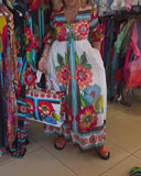 Brightly Colored Floral Dress