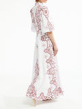 Elegant Long Printed Dress