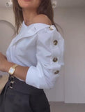 Pure White Off-shoulder Blouse