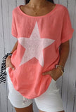 Star Print Short Sleeve Top