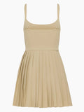Bustier Mini Dress With Pleated Skirt