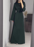 Dark Green Silk Dress
