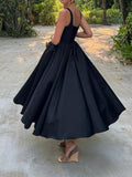 Elegant Black Midi Dress For Events