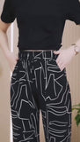 Black Loose-fit Stretch Pants