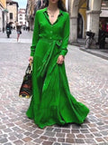 Apple Green Loose Casual Dress