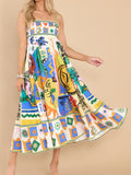 Graffiti Printed Sleeveless Dress