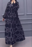 Black Printed Loose Maxi Dress