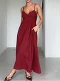 Elegant High Waist Slip Dress