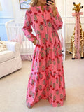 The Pink Printed Maxi Dress