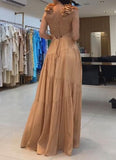 Khaki Backless Maxi Dress