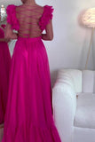 Pink Backless Elegant Gown Dress