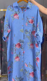 Multicolor Shirt Print Soft Dress