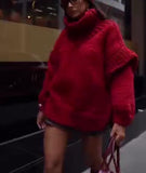 Red Turtleneck Sweater