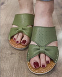 Green Bow Slippers